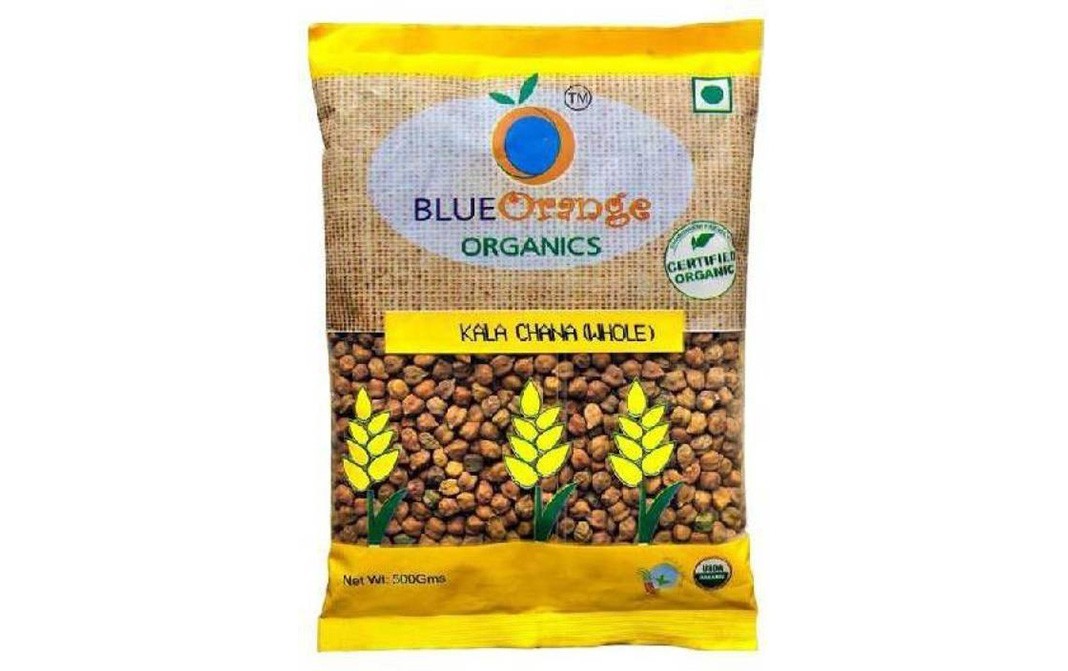 Blue Orange Organics Kala Chana (Whole)    Pack  500 grams